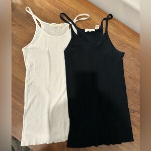 2 Inhabit racerback tanks - black and white